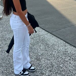 Sincerely Jules White Flare Wide Leg Jeans